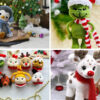 4 Stunning Patterns in One! Penguin Pin - Reindeer amigurumi - Christmas ornaments - baby Grinch